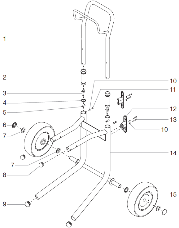 EPX2255 Upright Cart Assembly (P/N 0551113)